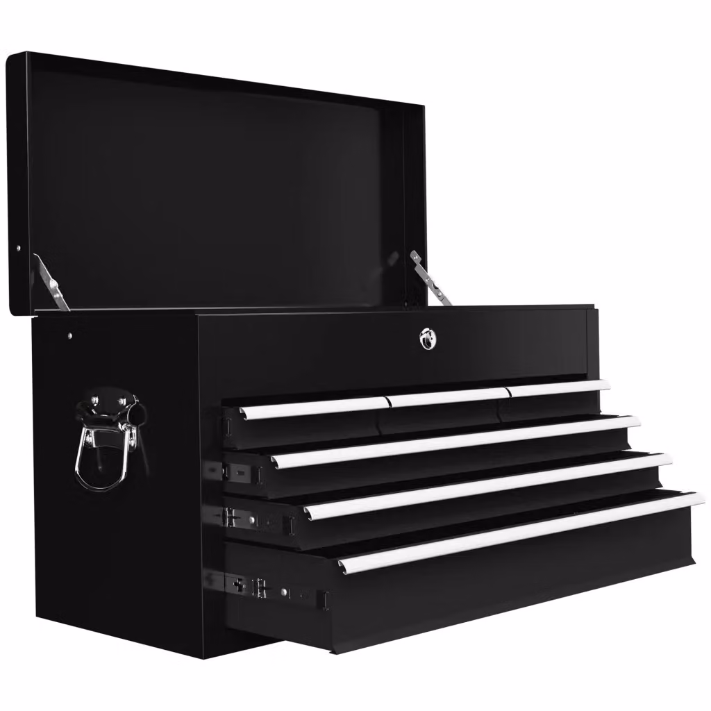 Cassettiera Zephmum con 3 cassetti in metallo nero L: 60 cm, P: 26 cm, H: 34 cm – 2