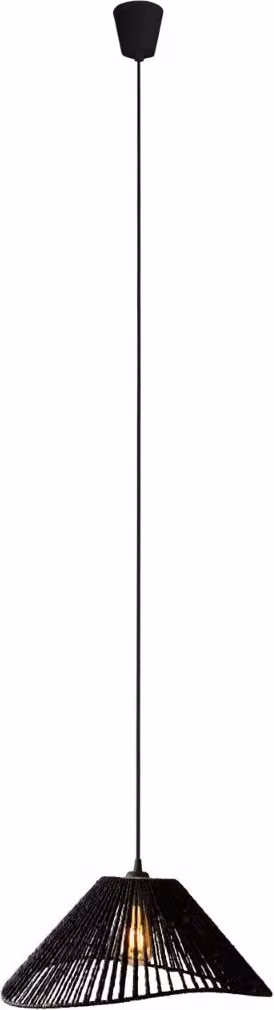 Lampada a sospensione AMALFI nera 1xE27x15W in carta, dimensioni: 165x45x45 cm, IP20, Maxlight