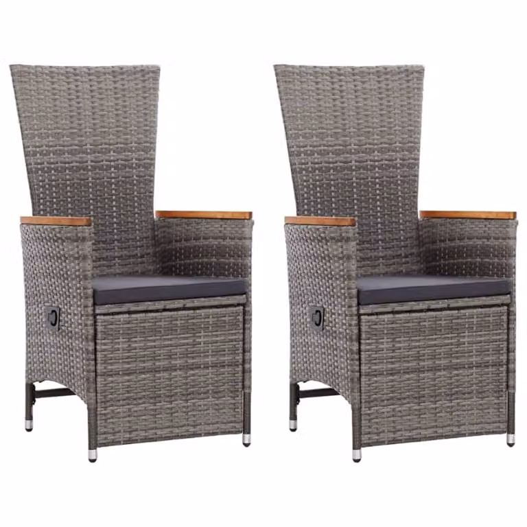 Set Mobili da Pranzo per Giardino 5 pz Grigio