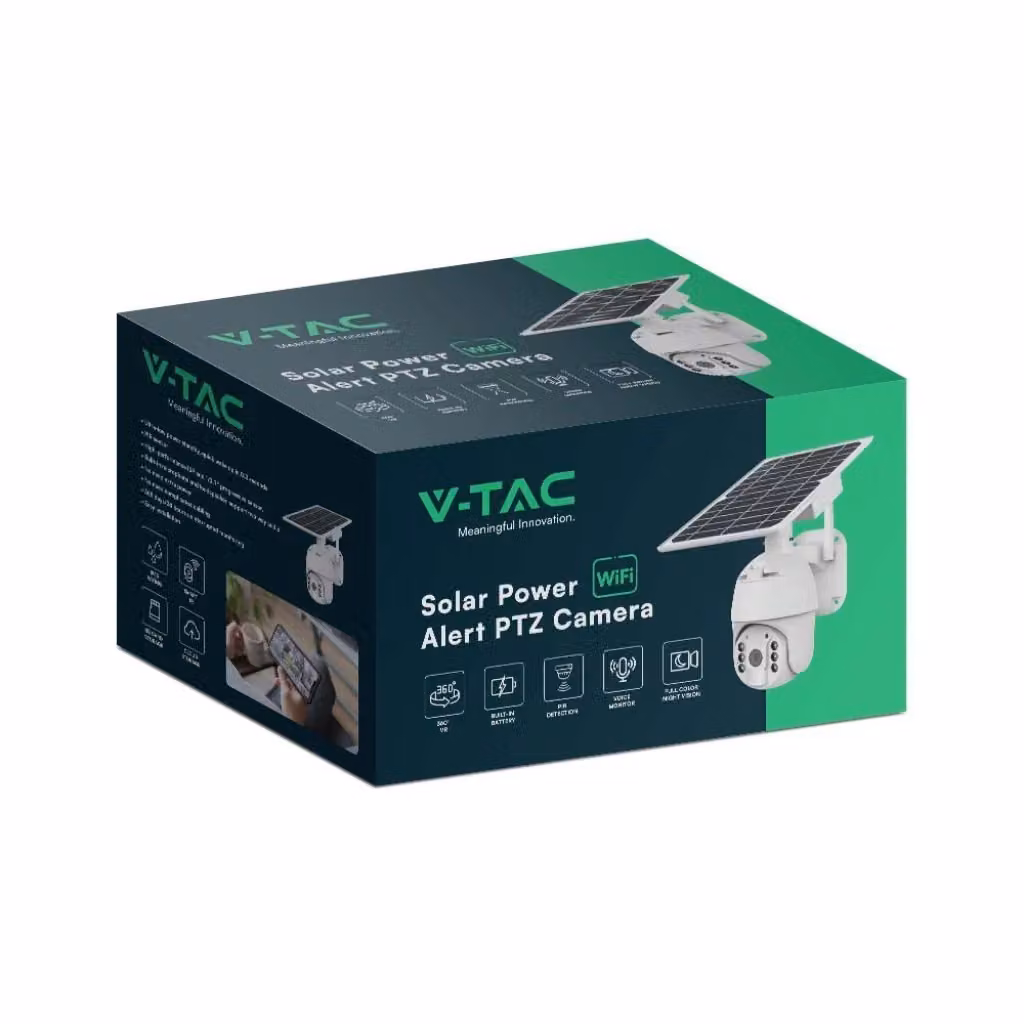 Telecamera di sorveglianza PTZ Smart WiFi HD V-TAC colore bianco L/P/H: 17,0 x 21,0 x 16,5 cm – 2