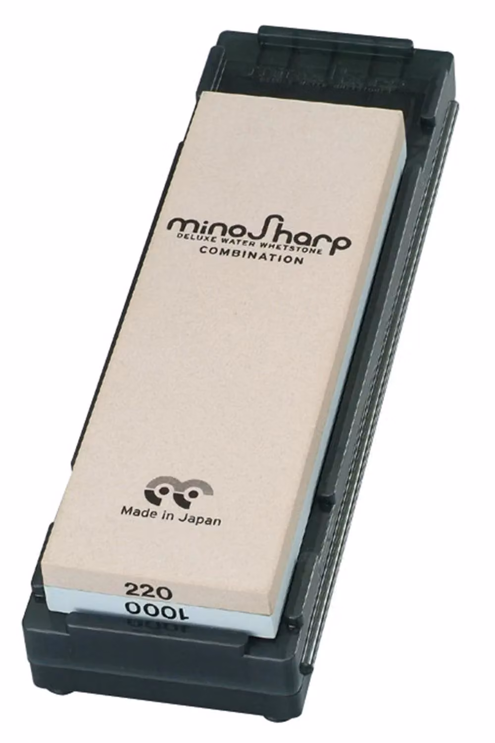 Pietra in ceramica per affilare con 2 guide, 2in1 grana media 1000 e grana grossa 220