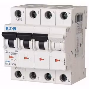 Interruttore automatico Eaton, 20 A, 3fase+N, caratteristica: B 241110