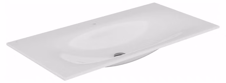 Lavabo in Vetroceramica Keuco Edition 11 1055 x 538 mm per rubinetteria a 1 foro - bianco - 31150311001