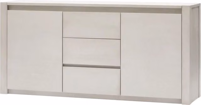 Madia credenza in frassino 2 porte 3 cassetti bianco l.184 p.48 h.88