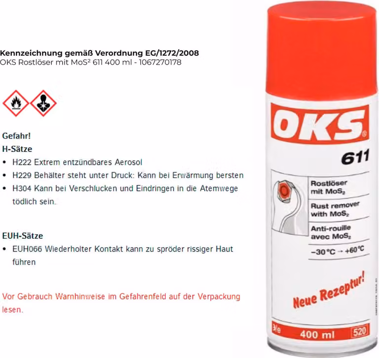 OKS Antiruggine con MoS² OKS 611 400 ml