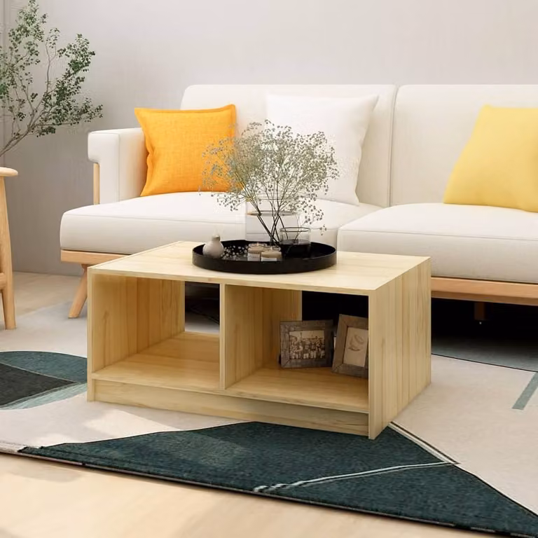 vidaXL Tavolino 75x50x33,5 cm in legno di pino massiccio - Tavolino - Tavolini - Tavolino - Tavoli laterali