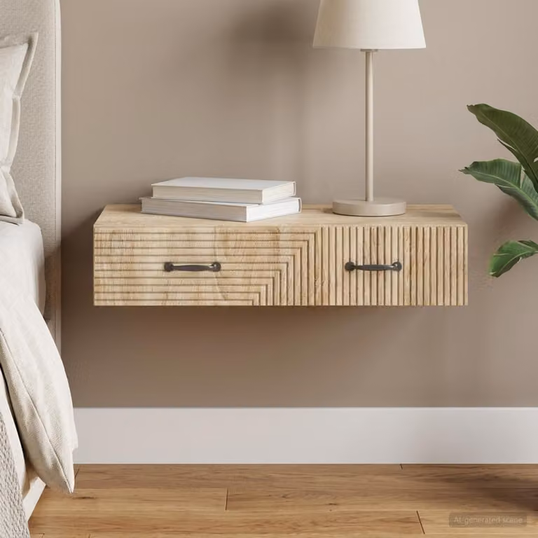vidaXL Tavolino da Parete Laterale in Rovere Sonoma, L 87,5 x P 34,5 x H 17 cm