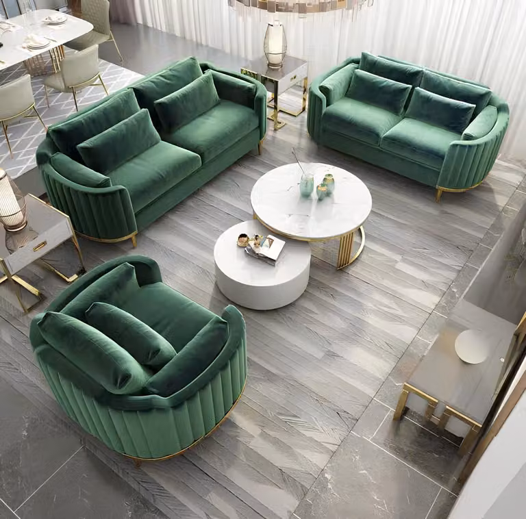Italy Design Möbel Sofa Couch Komplett Set Garnitur 3+2+1 Couchen Sofas Polster