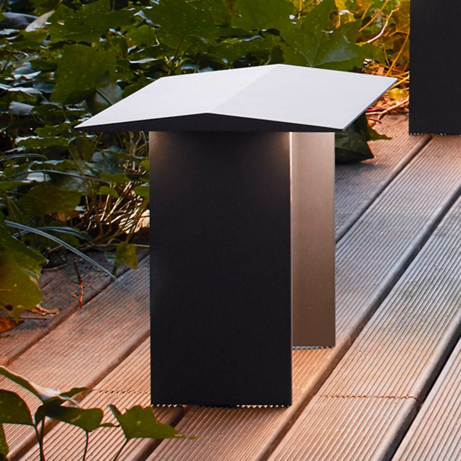 Luceplan Fienile lampioncino LED 32cm grigio scuro Fienile, dimmerabile, Alluminio / Grigio / Zincato, Alluminio, Design, Lampada LED da esterni