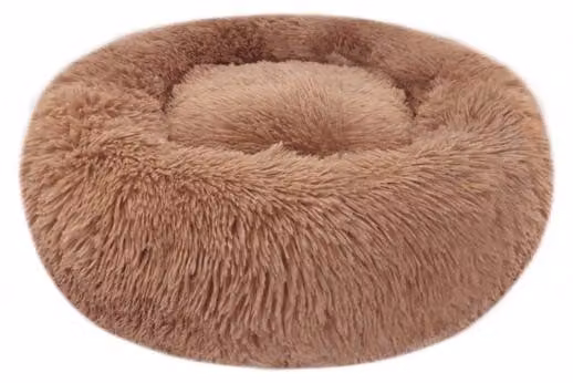 Cuccia per gatti domestici, peluche, cuscino per cani di taglia piccola, media e grande, gatti e altri animali domestici, lavabile, marrone, M-50 cm