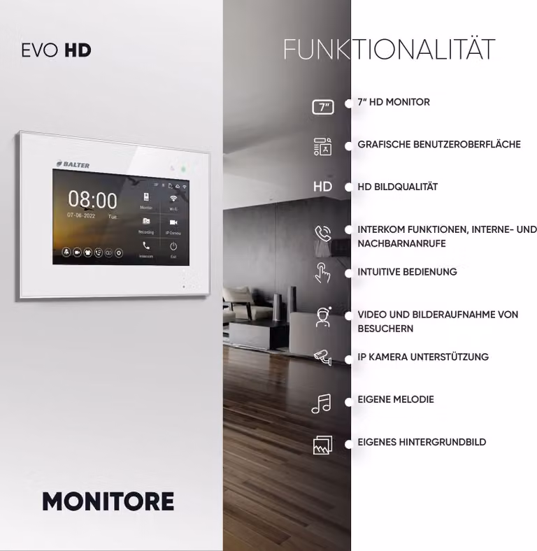 Monitor aggiuntivo Balter Evo HD 7M