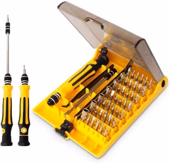 Set di utensili a vite - Set di riparazione - 45 pezzi - con prolunga pieghevole - Set di utensili - Regalo - Piccoli regali - Utensili manuali