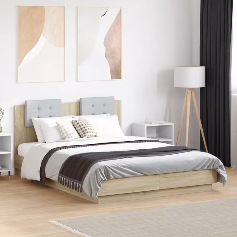 vidaXL Giroletto in legno Rovere con doghe piatte per adulti L/P/H: 120 x 200 x 193 cm