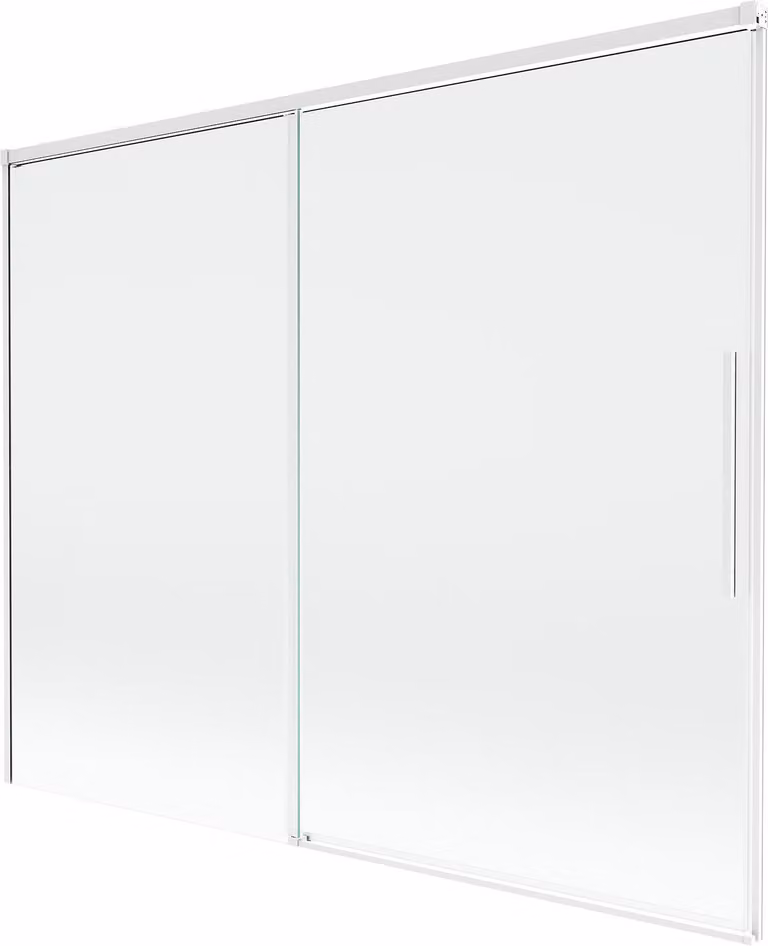Mexen Rox paratia da vasca a 2 ante scorrevole 190 x 150 cm, trasparente, bianco - 8C9-190-001-20-00