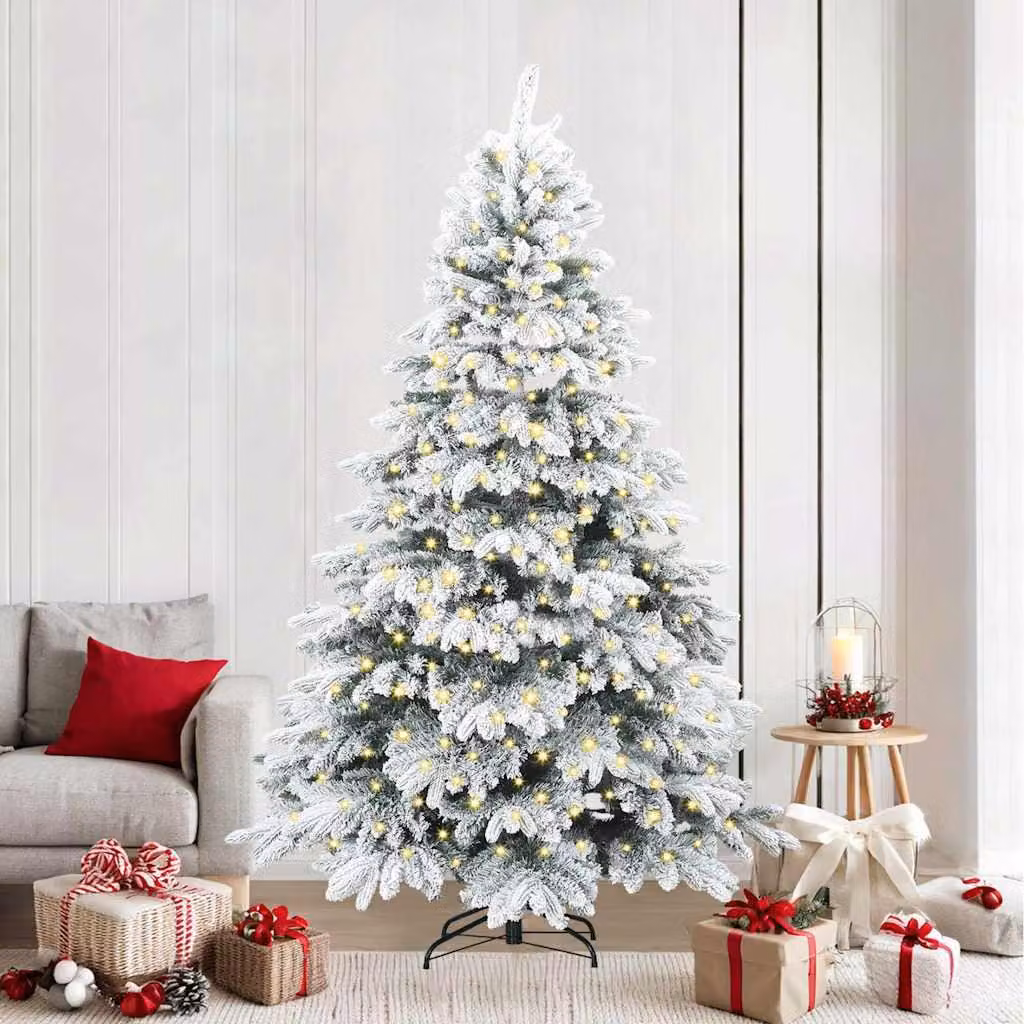 Maison Exclusive - Albero di Natale artificiale con 300 luci LED bianche, altezza 240 cm, realizzato in PE e PVC