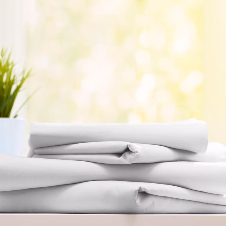 Lenzuolo bianco G12, 100% cotone, traspirante, larghezza 105 cm, per letto singolo, colore bianco