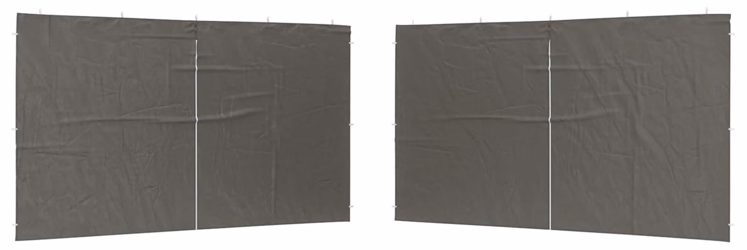 Parete per tenda da festa 2 pcs Antracite 400 x 195 cm