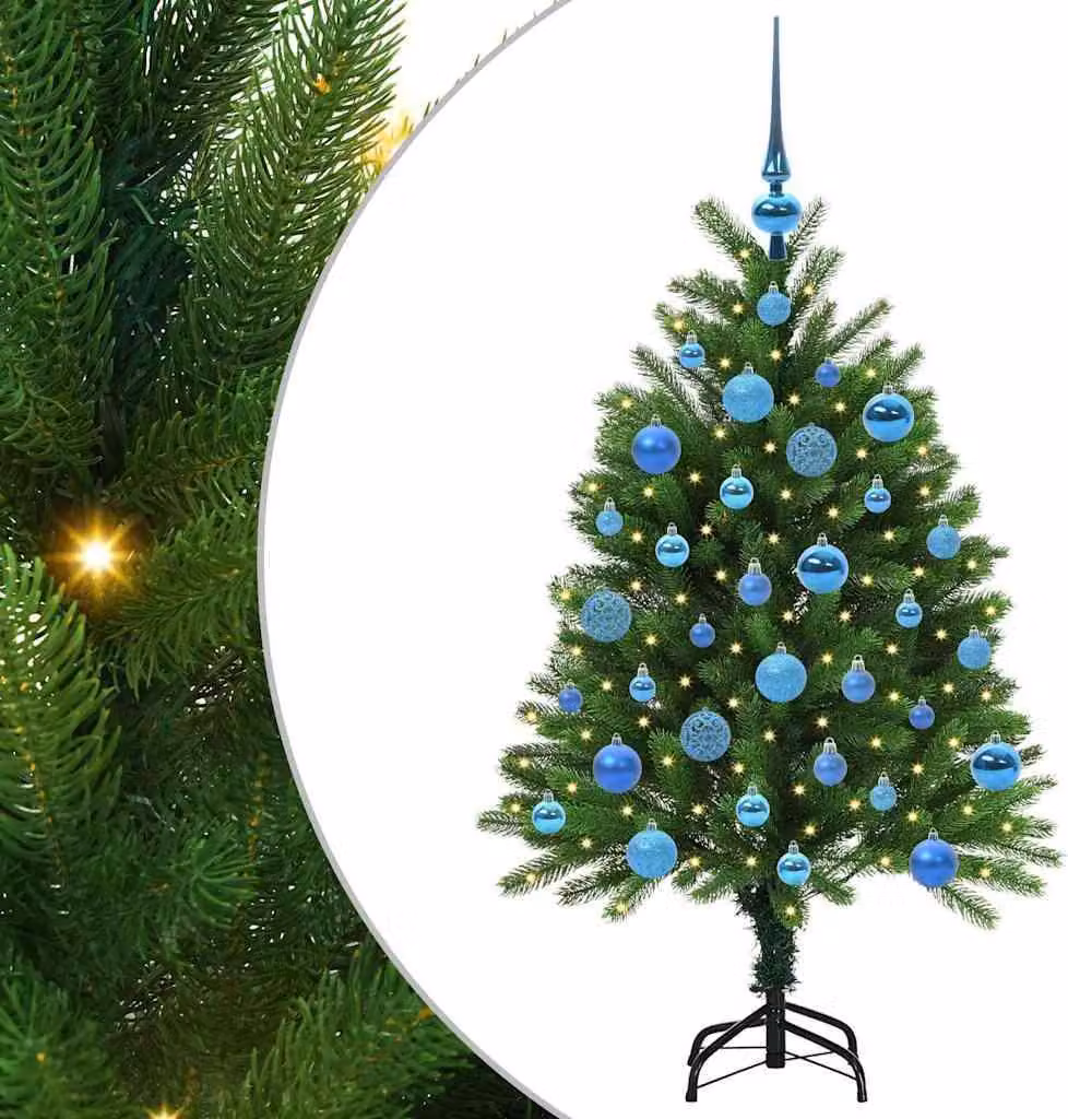 Albero di Natale con 150 LED con supporto Verde 120 cm PE