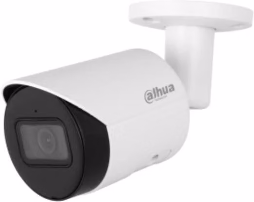 Telecamera IP Bullet Dahua IPC-HFW2441S-S da 4MP, lente 3,6mm Starlight, IR 30m, IP67, H.265+, con microfono, colore bianco