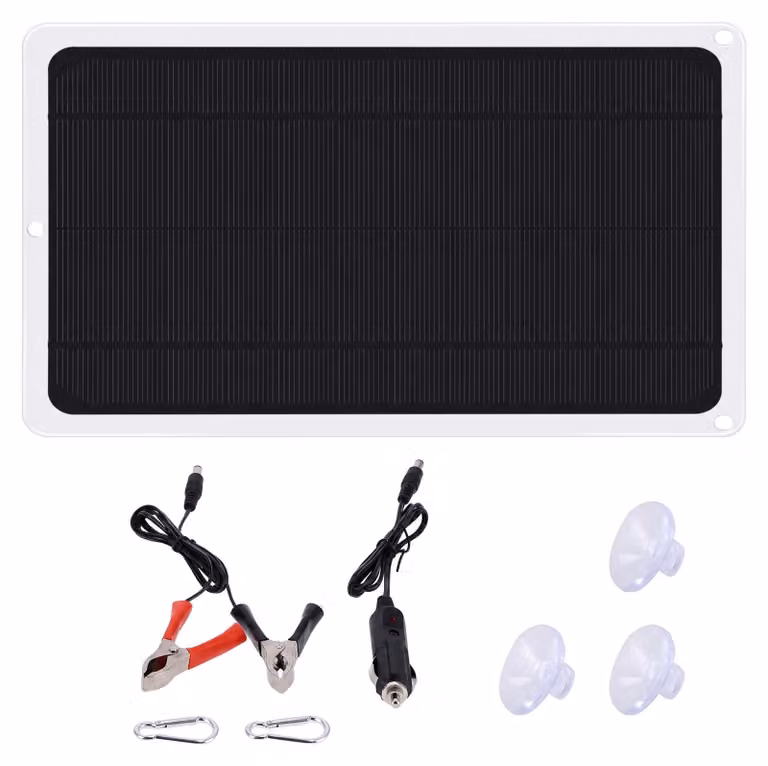 Pannello solare da 20W, 12V, monocristallino, grado di protezione IP65, adatto per batterie da 12V