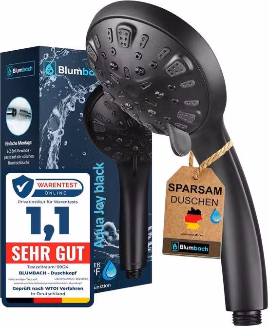 Soffione doccia ad alta pressione - Soffione a risparmio idrico - 8 getti d'acqua, soffione doccia, soffione a risparmio idrico, soffione ad alta pressione, getti d'acqua potenti