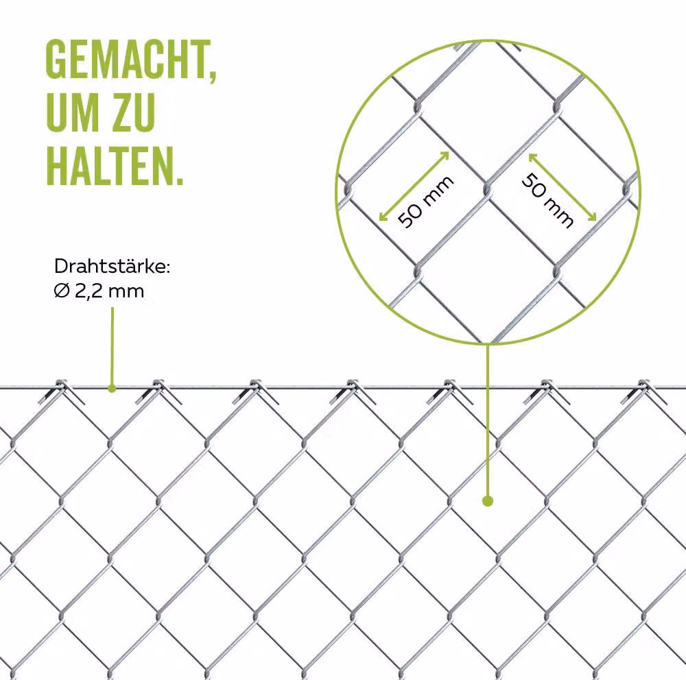 Alberts 604936 Rete metallica, zincata, altezza 120 cm, lunghezza 10 m
