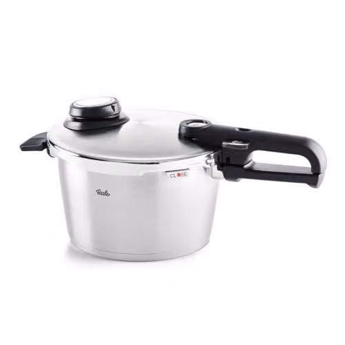 Fissler Vitavit Premium Pentola a pressione in acciaio inox 4.5 L, 22 cm, 4 livelli di cottura, incluso inserto, adatta a fornelli a induzione