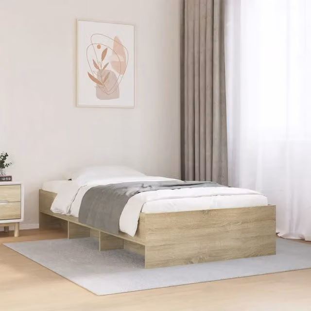 Struttura Letto Design Mania in Rovere Sonoma, L/P/H: 90 x 190 x 35 cm