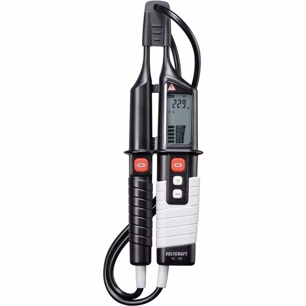 VC 65 Zweipoliger Spannungsprüfer CAT III 1000 V, CAT IV 600 V Akustik, LCD, LED (VC 65)