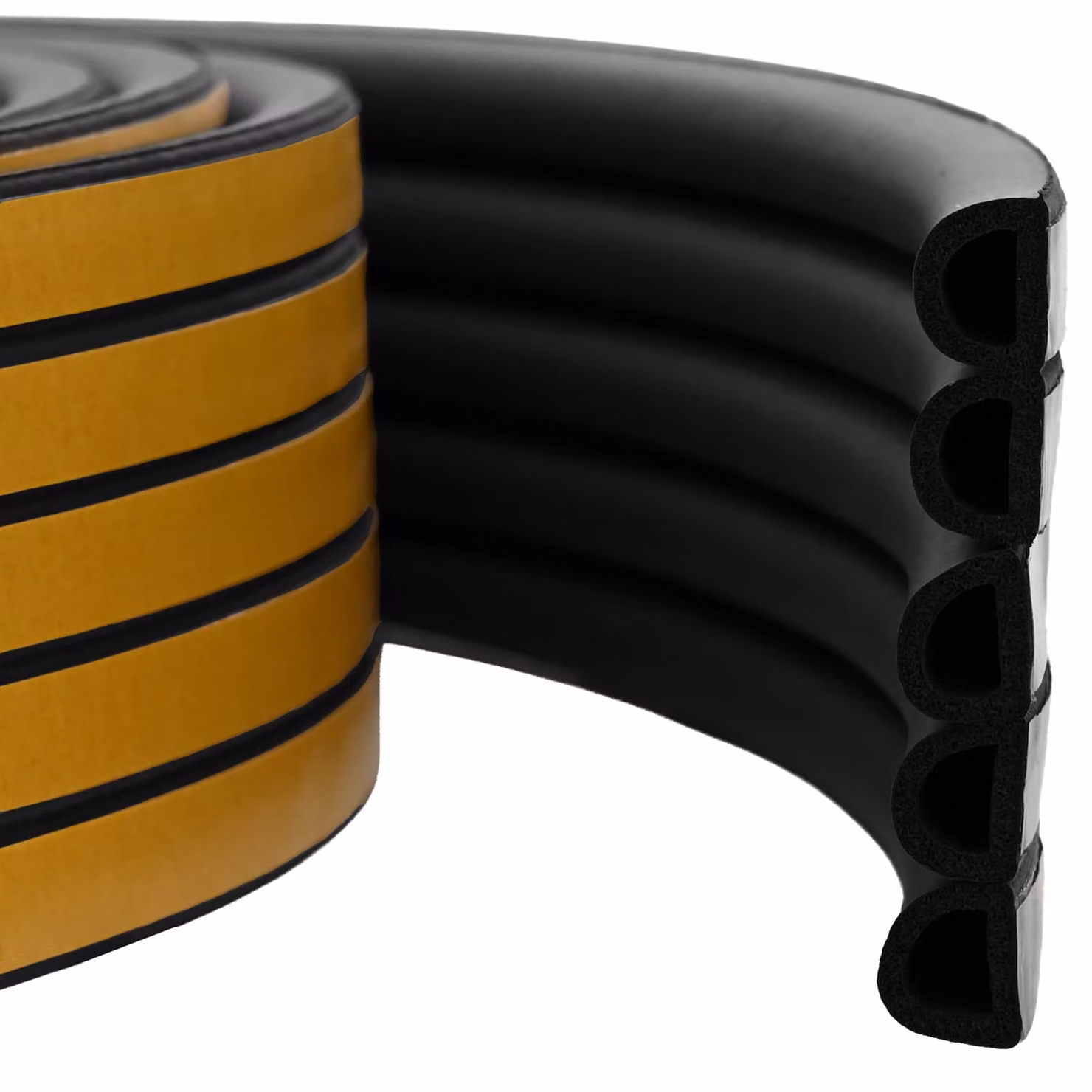 Nastro adesivo per finestre vidaXL in schiuma EPDM nero, L/P: 9 x 8 mm, Lunghezza: 50 m