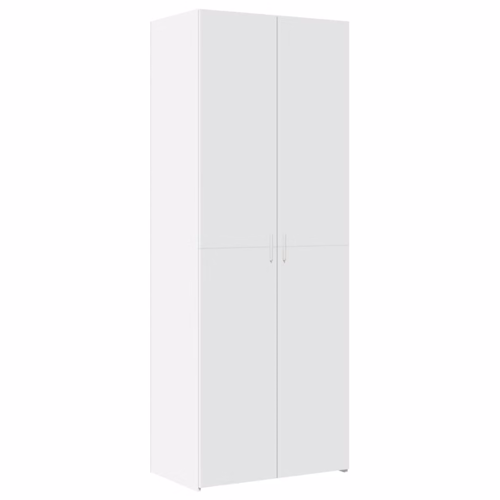 Credenza Bianca 70x42,5x185 cm in Legno Ingegnerizzato