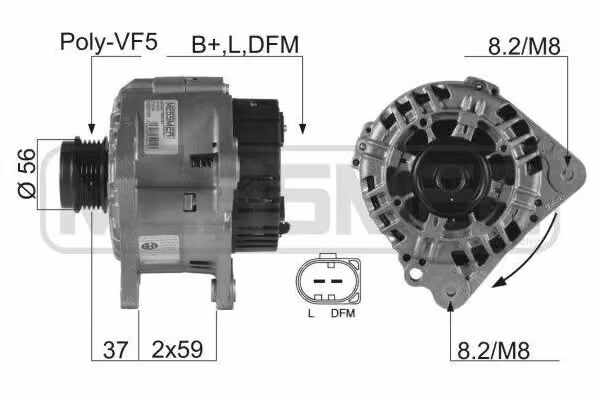 ERA 210134A Alternatore 140 A 14 V per VW PASSAT Variant (3B6), PASSAT Variant (3B5), PASSAT (3B3), PASSAT (3B2) e AUDI A4 Avant