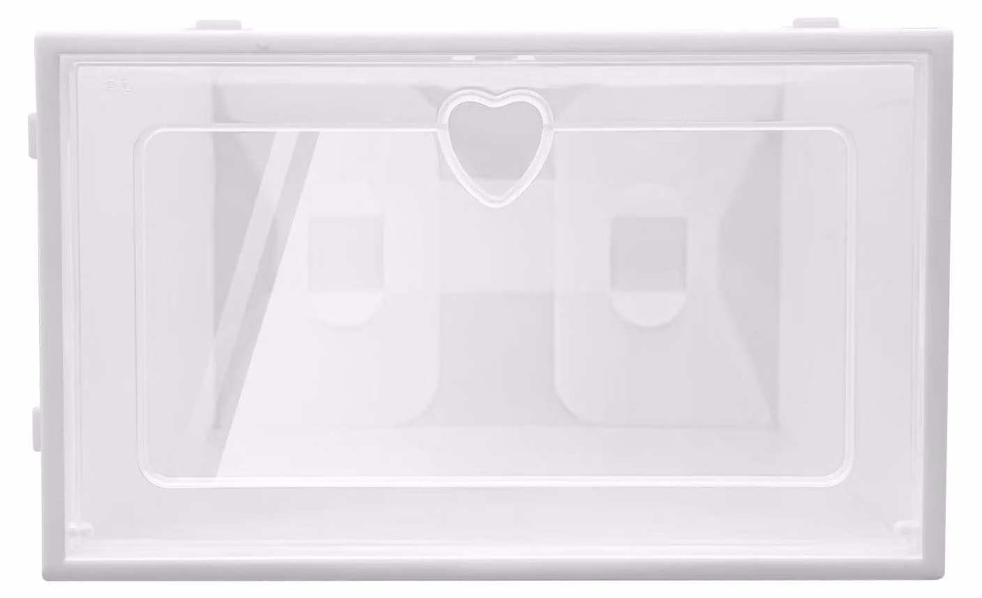 Scatole per scarpe - Scatole portaoggetti per scarpe - Impilabili - Sportello frontale trasparente, a prova di polvere - 33x23x14 cm - Set da 20 pezzi - Plastica PP - Bianco
