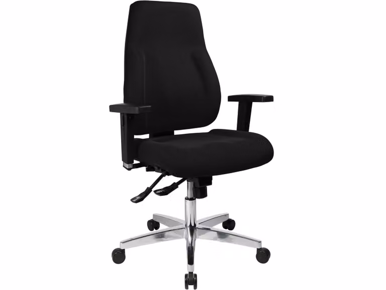 Sedia girevole per ufficio Topstar® PI99GBC0 P91 - nera, con braccioli