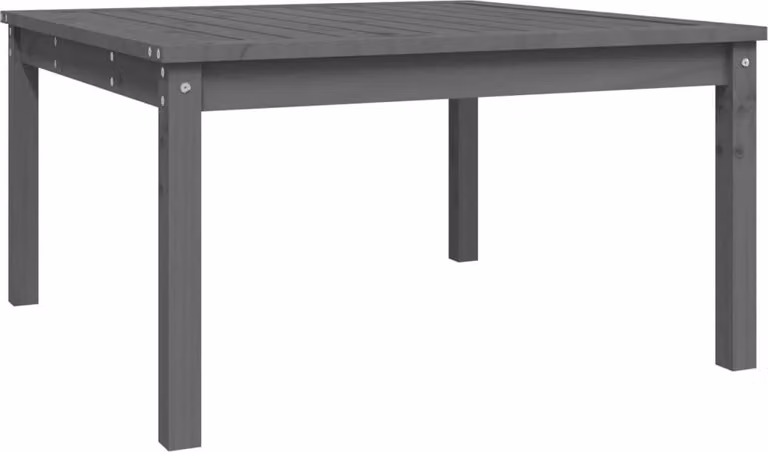Tavolo da Giardino Grigio 82,5x82,5x45 cm Legno Massello Pino