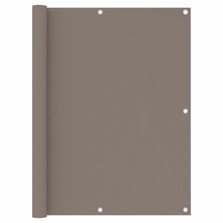 The Living Store Paravento per balcone Taupe 120x500 cm Tessuto Oxford