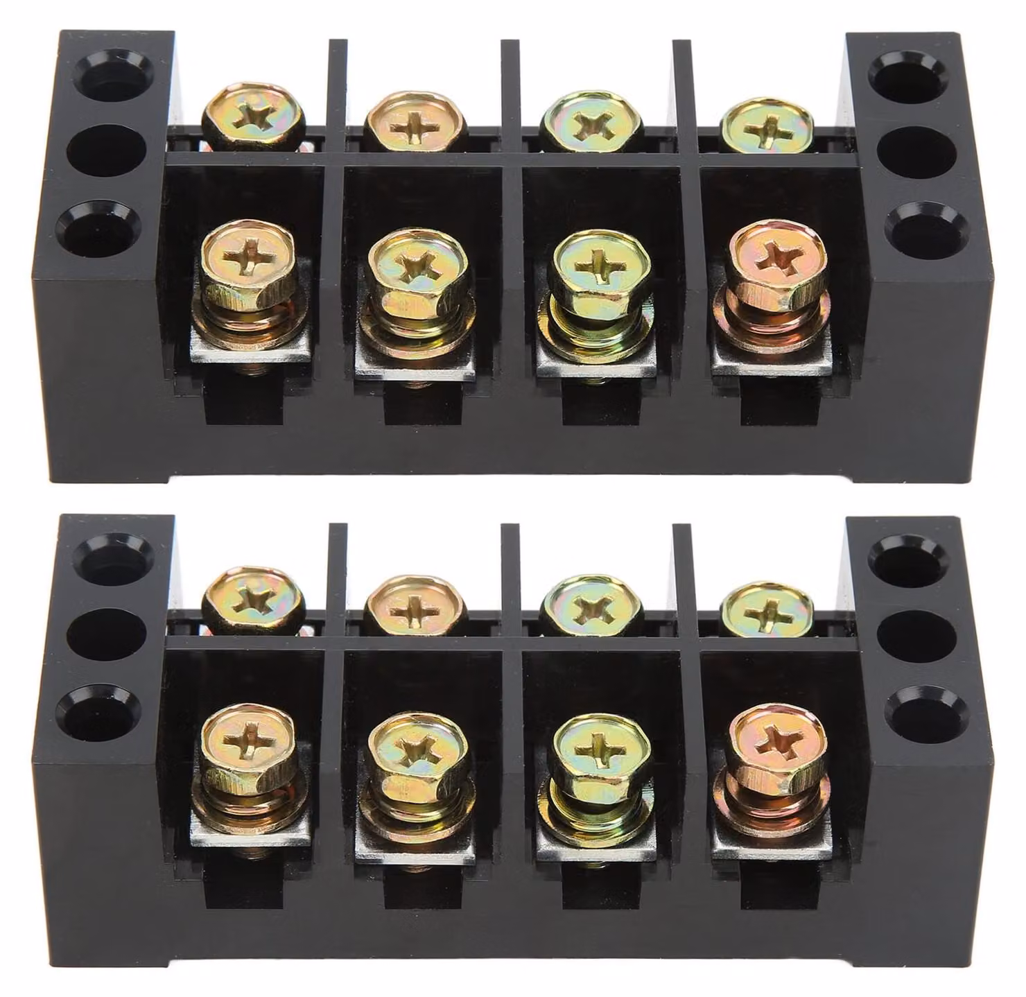 2 blocchi di morsetti da 600V e 60A, 3 diverse dimensioni di blocchi di morsetti di messa a terra