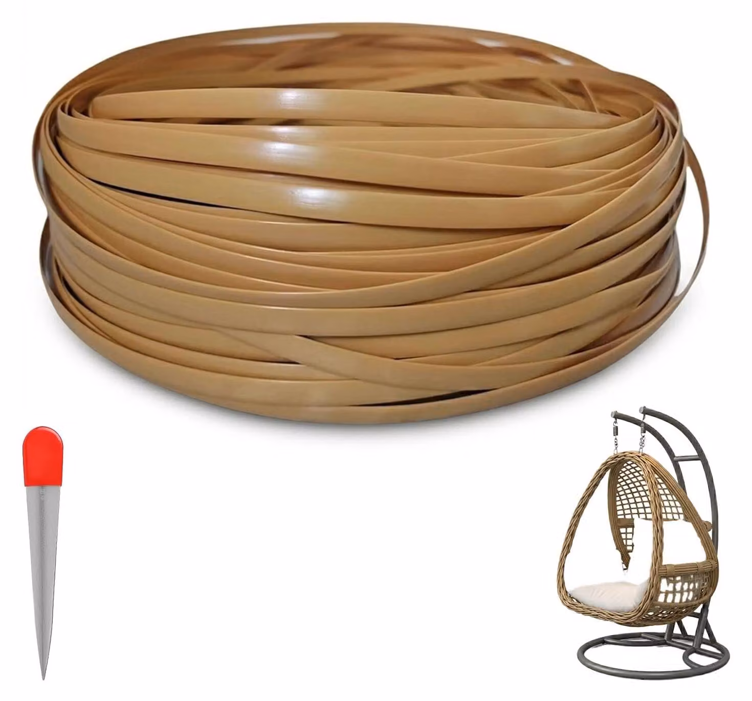 Omgoods - Materiali di riparazione in plastica effetto rattan per mobili