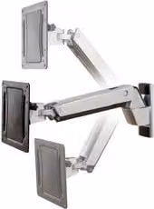 Supporto per monitor e TV Ergotron a parete con braccio interattivo, colore grigio, compatibile VESA 200 x 100 mm, portata massima 18 kg