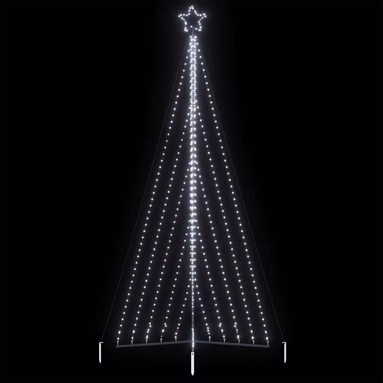 Albero di Natale con 570 LED vidaXL, luce bianco freddo, altezza: 400 cm