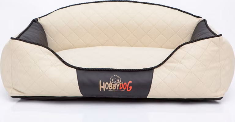 Cuscino per cani, cuccia per cani, cesta per cani, divano per cani per animali domestici, lavabile - Elite - 110 x 84 x 30 cm [Dimensione: XXL] - Bianco con dettagli neri