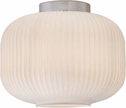 Plafoniera da Soffitto Rigadin Rossini Group in Cromo e Vetro Bianco Satinato, Design Moderno con Attacco E27, IP20
