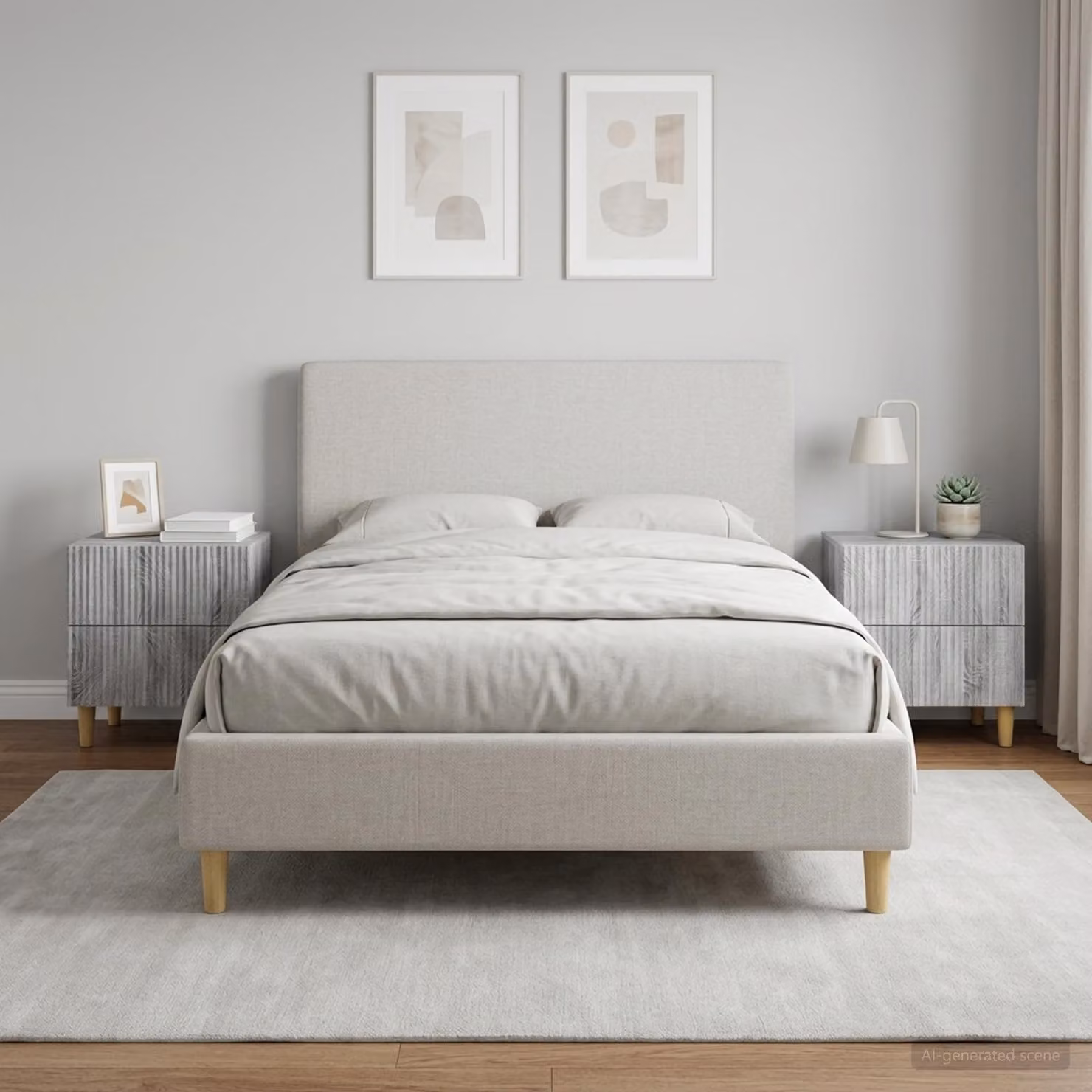 Set di 2 Armadi da Notte vidaXL Grigio Sonoma L 43 cm x P 34,5 cm x H 48 cm