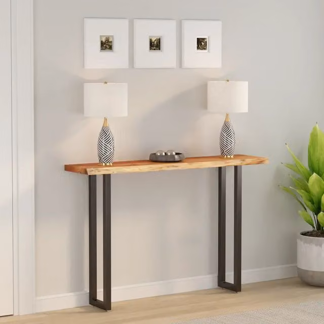 Piano Tavolo Rettangolare in Legno di Acacia Marrone vidaXL L: 180 cm, P: 30 cm, H: 3,8 cm