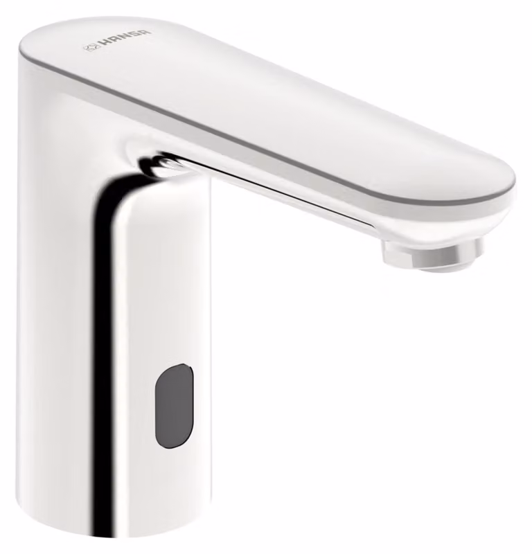 HANSA HANSAELECTRA Mitigeur de lavabo, 3 V, Bluetooth, saillie 123mm, chrome, 92512219, 92512219