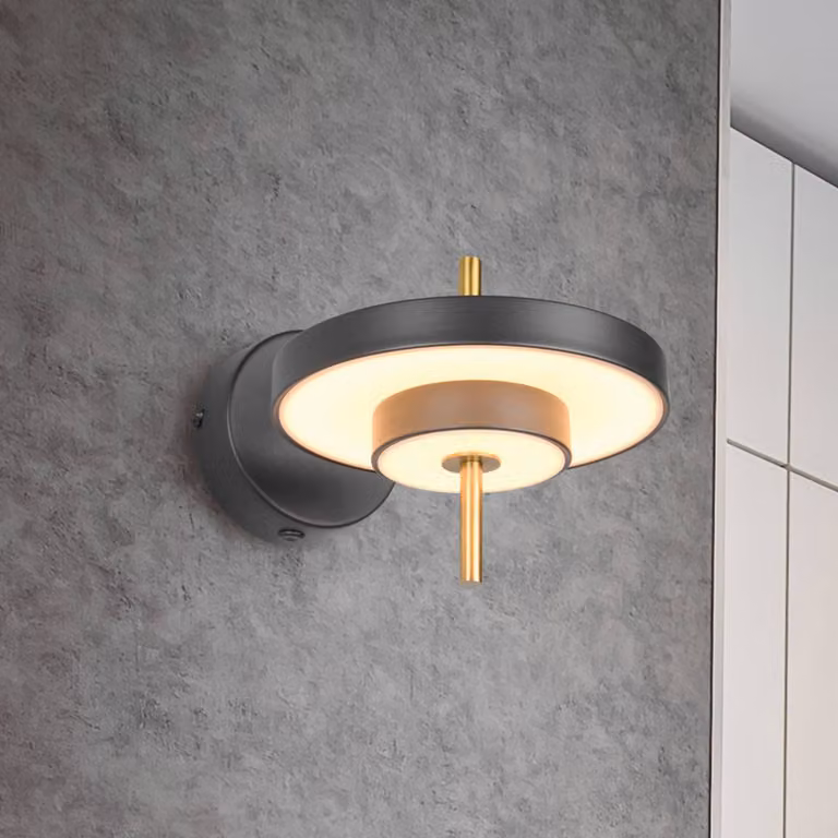 Trio Lighting Applique da parete a LED Keaton, dimmerabile, Nero, Soggiorno / Sala da pranzo, Metallo, Applique a LED