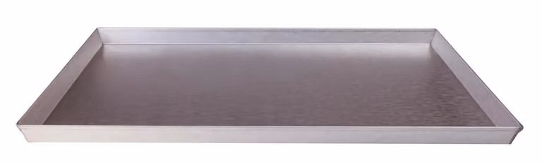 Teglia Rettangolare lamiera alluminata con bordo dritto , dim.80x60cm