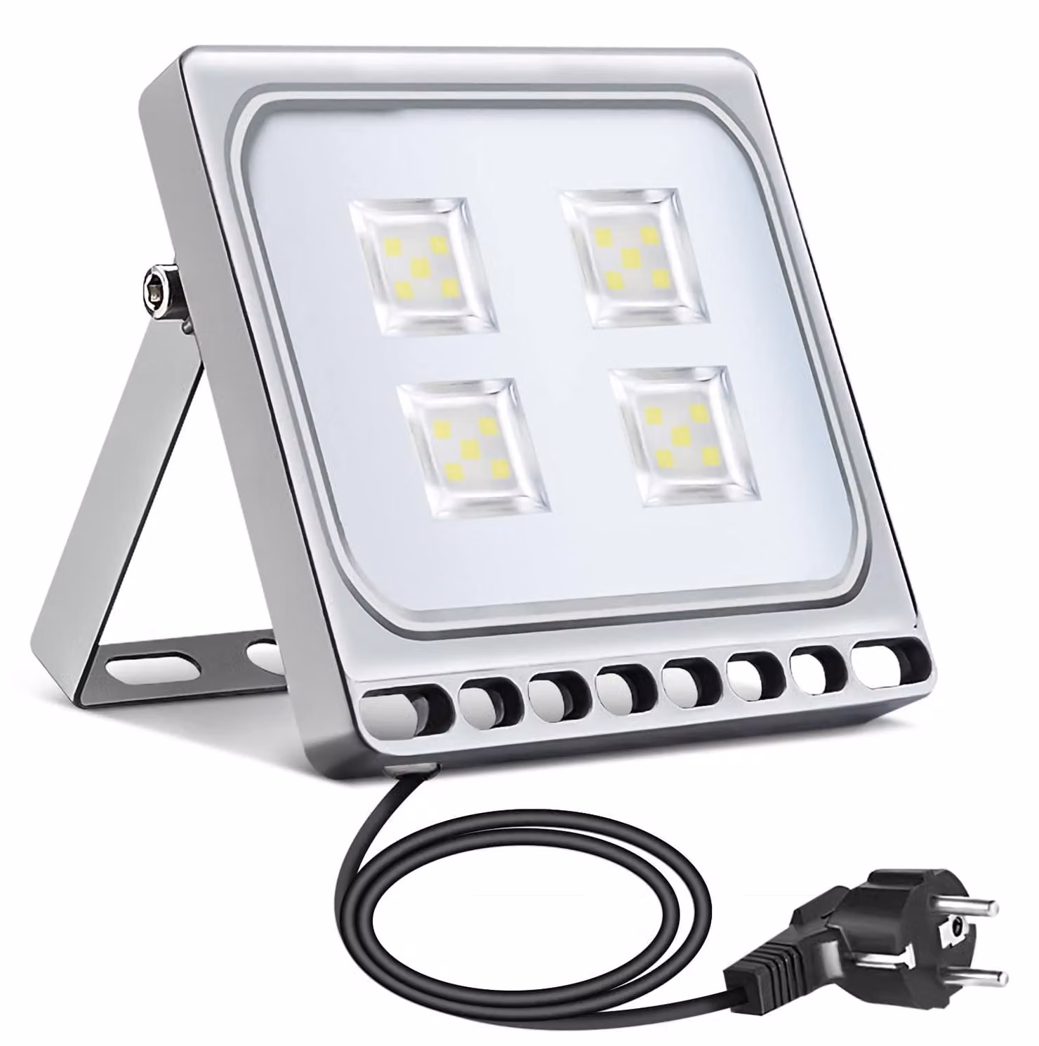 Faro a LED da 20 W, grado di protezione IP65, luce bianca fredda, 6000 K, con spina, per uso esterno