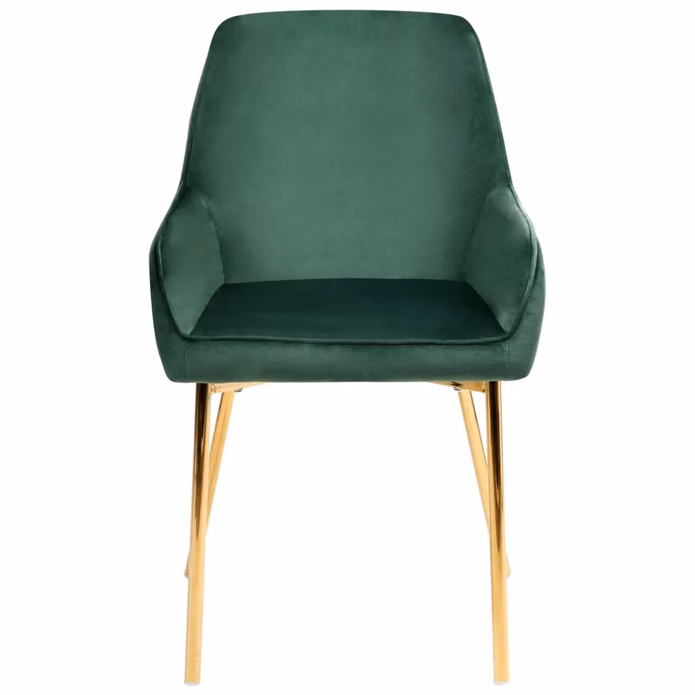 Set di 2 sedie da pranzo BELIANI in velluto verde con gambe in metallo dorato stile glamour retrò – 2