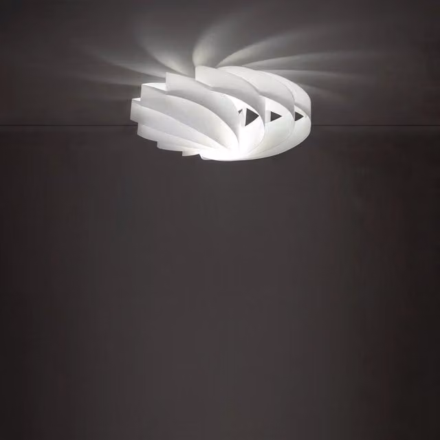 Plafoniera Moderna Flat Polilux Linea Zero Bianco Diametro: 50 cm, Attacco E27